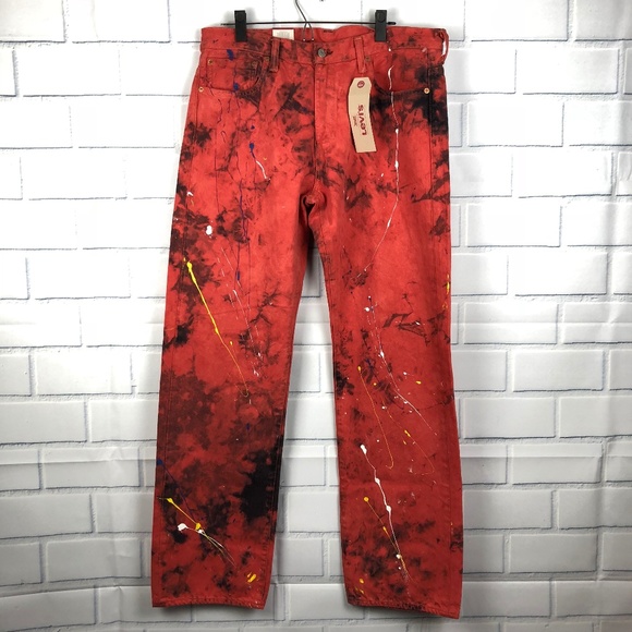 levis paint splatter jeans